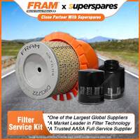 Fram Filter Service Kit Oil Air Fuel for Mitsubishi Triton MH 4D56 09/1990-1991