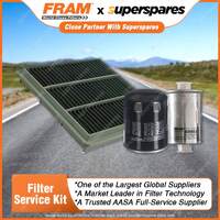 Fram Filter Service Kit Oil Air Fuel for Mitsubishi Triton MK 10/1996-12/2006
