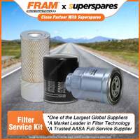 Fram Filter Service Kit Oil Air Fuel for Nissan Urvan E24 TD27 02/1987-1993