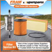 Fram Filter Service Kit Oil Air Fuel for Peugeot 207 A7 CC Turbo 07/2007-01/2012
