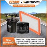 Fram Filter Service Kit Oil Air Fuel for Subaru Svx Coupe CXW 03/1992-04/1997