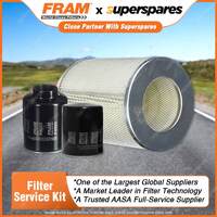 Fram Filter Service Kit Oil Air Fuel for Toyota Bundera LJ70 SWB 01/1990-1991