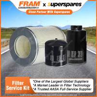 Fram Filter Service Kit Oil Air Fuel for Toyota Tarago 2C 1983-1988