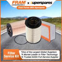 Fram Filter Service Kit Oil Air Fuel for Volkswagen Jetta 1K 01/2011-2012
