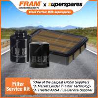 Fram Filter Service Kit Oil Air Fuel for Ford Courier PE 4cyl 2.5L TD Panel