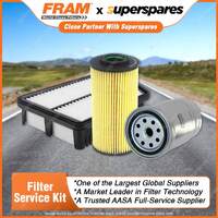 Fram Filter Service Kit Oil Air Fuel for Hyundai Ix35 LM 4cyl Turbo Diesel D4HA