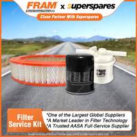 Fram Filter Service Kit Oil Air Fuel for Mazda B2600 Bravo UFY0M 4cyl 2.6L