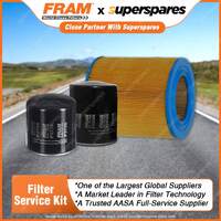 Fram Filter Service Kit Oil Air Fuel for Mazda B2500 Bravo UFY0W 4cyl 2.5 Diesel