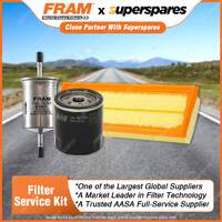 Fram Filter Service Kit Oil Air Fuel for Peugeot 306 N3 4cyl 1.8L 2L Petrol