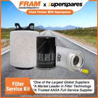 Fram Filter Service Kit Oil Air Fuel for Volkswagen Caddy 2K 4cyl 1.6L Petrol