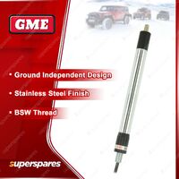 GME Elevated-Feed Antenna Base with 4.5m coaxial cable - Stainless Steel