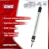 GME Elevated-Feed Antenna Base with FME Terminated - Stainless Steel