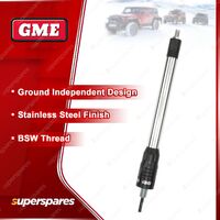 GME Elevated-Feed Antenna Base with 4.5m Cable - BSW Thread - Stainless Steel