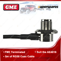 GME PL259 Right Angle Antenna Base - 5M RG58 Coax With FME Terminated ABL020