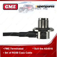 GME PL-SS259 Right Angle Antenna Base - 5M RG58 Coax With FME Terminated