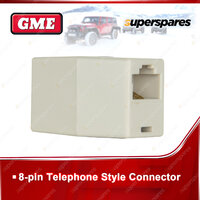 GME White 8 Pin To 8 Pin Adaptor - Suit 8 Pin Microphone Extension Lead LE-SS040