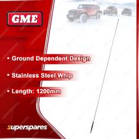 GME 1200mm Stainless Steel 27MHZ Antenna - Stainless Steel Whip 4WD Offroad Boad