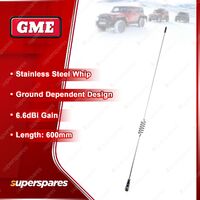 GME 600mm 6.6DBI Gain Stainless Steel UHF CB Antenna Whip -4WD Offroad AE-SS4007