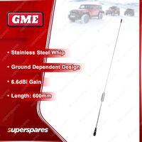 GME 600mm 6.6DBI Gain Stainless Steel Antenna Whip not mounted diesel AE-SS4012
