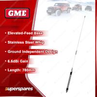 GME 780mm Elevated Feed Antenna (6.6DBI Gain) - Stainless Steel Whip AE-SS4012K1