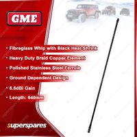 GME 640mm Antenna Whip 6.6DBI Gain - Polished Stainless Steel Ferrule AE-SS4018