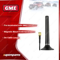 GME Magnetic Antenna Base With Lead & Plug - SMA Connector with 3m Cable