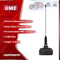 GME On-Glass UHF CB Antenna (2.1DBI Gain) with Under-Glass Coupling Box AE5002