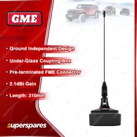 GME On-Glass UHF CB Antenna (2.1DBI Gain) with Under-Glass Coupling Box