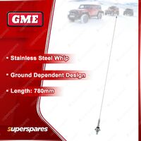 GME 780mm Stainless Steel AM / FM Antenna Inc Whip Base Cable AEM4