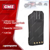 GME 2000Mah IP67 Li-On Lithium Ion Polymer Battery Pack - Suit Radio TX-SS6500S