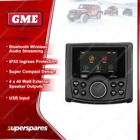 GME Bluetooth AM / FM Black Marine Stereo with 2.7" TFT LCD display