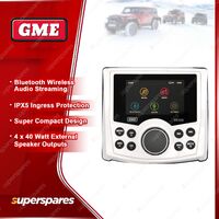 GME Bluetooth AM / FM Marine Stereo with 2.7" TFT LCD display - White