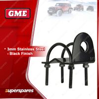 GME 3mm Black Right-Angle Bullbar Antenna Mounting Bracket MB024B