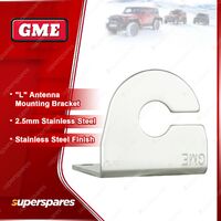 GME 2.5Mm Stainless Steel L Antenna Mounting Bracket With Cable Slot MB-SS415SS