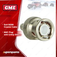 GME BNC Connector With Crimp Sleeve PL04 - To Suit RG58 Coaxial Cable