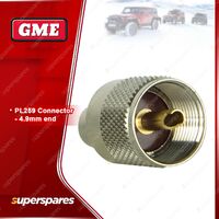 GME Replacement PL-SS259 Connector Plug - 4.9Mm End Part Number PL-SS2592