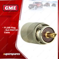 GME Brand PL2595 Replacement PL259 Connector - Suit RG213 / U Cable
