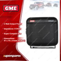 GME 2 Watt Black Extension Speaker Super Compact Size 67 x 75 x 31mm SPK-SS07