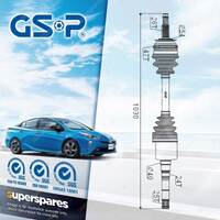 GSP Front Right CV Joint Drive Shaft for Chrysler Grand Voyager GS RG 3.3L