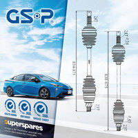GSP LH + RH CV Joint Drive Shafts for Daihatsu Charade TS G100S G202S Manual
