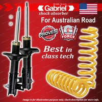 Front Gabriel Ultra Strut Shocks + STD King Coil Springs for Ford Laser KJ KL KM