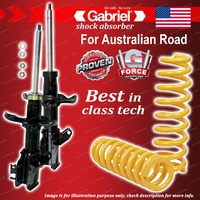 Front Gabriel Ultra Strut Shocks + STD King Coil Springs for Ford Laser KN