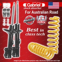 Rear Gabriel Ultra Strut Shocks + STD King Coil Springs for Holden Nova LE LF