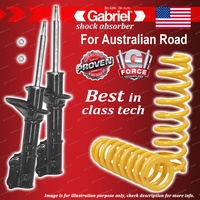 Front Gabriel Ultra Strut Shocks + STD King Coil Springs for Hyundai Excel HU