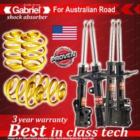 4 x Lowered Gabriel Shock + Coil Spring for Toyota Aurion GSV40R Sedan 7/06-3/12