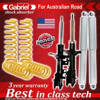 4 x Raised Gabriel Shock + Coil Spring for Nissan Pathfinder R50 Series II 01-05