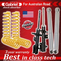 4 x Raised Gabriel Shock + Coil Spring for Suzuki Grand Vitara 4WD JB JB627 6CYL