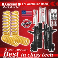 4 x STD Gabriel Shock + Coil Spring for Holden Nova LE LF Hatch Sedan 8/89-94