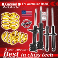 4 x Lowered Gabriel Shock + Coil Spring for Toyota Starlet EP91 Hatch 4/96-10/99