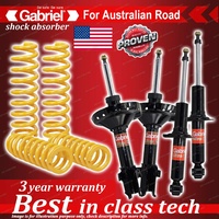 4 x Raised Gabriel Shock + Coil Spring for Subaru Outback AWD BP9 4CYL 2.5 03-09
